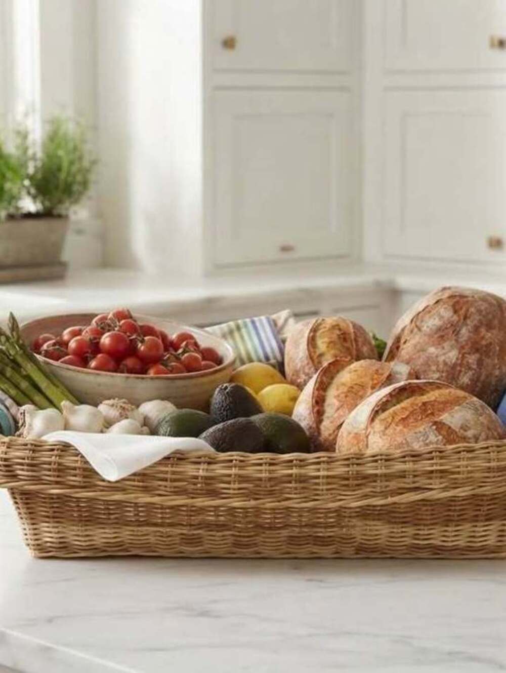 Large Rectangular Wicker Basket